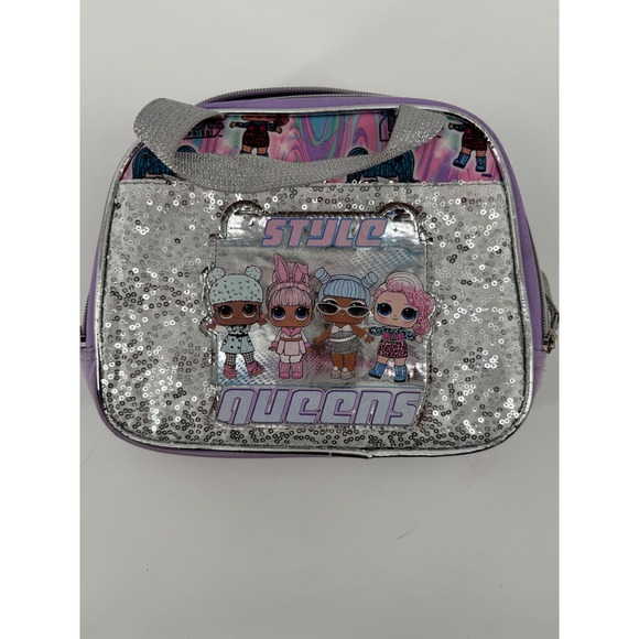 LOL Surprise Other - LOL Surprise Style Queens Insulated Lunch Bag Purple Pink Silver Sequin Girls
